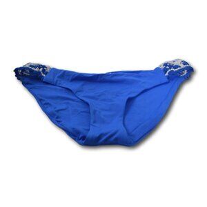 Becca by Rebecca Virtue Womens Bikini Bottom blue Avery Tab Side Size: Large L